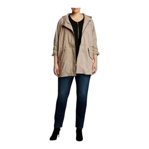 NYDJ Brushed Twill Anorak Jacket - Tan/Biege - XL - Pre-Owned (Like New)